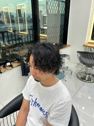 パーマ メンズ メンズパーマ/ メンズカット/仙田旭のヘアスタイル