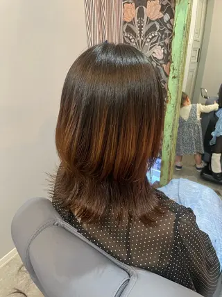 ミディアム hair make echo滿木あい花のヘアスタイル