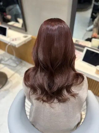 ミディアム カラー ヘアセット お呼ばれ カチモリ/はるか🎀のヘアスタイル