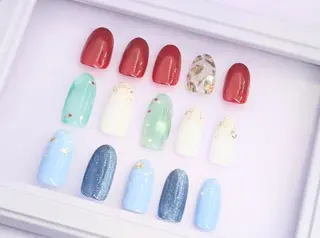 ネイル imaichise 🧡💜推しネイルのネイルデザイン