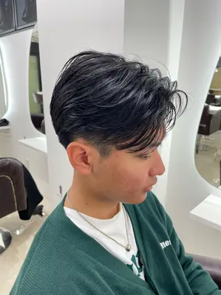 カラー パーマ メンズ 新宿/韓国ヘア/ 髪質改善ストレートのヘアスタイル