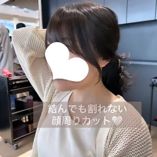 セミロング カラー 🍼顔周りカット/ レイヤー/小川華奈のヘアスタイル
