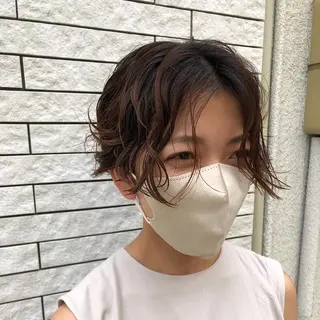 ショート カラー パーマ stylist 杉浦駿生のヘアスタイル