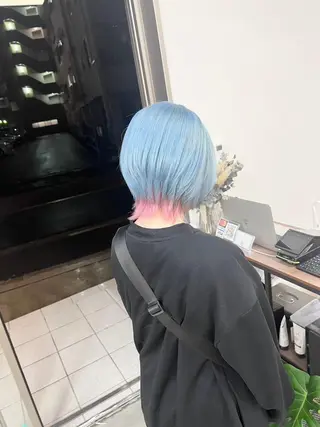 ミディアム 江坂エリア最安値◎ ブリーチ*土田のヘアスタイル