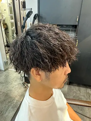 パーマ メンズ 加藤 聖也のヘアスタイル