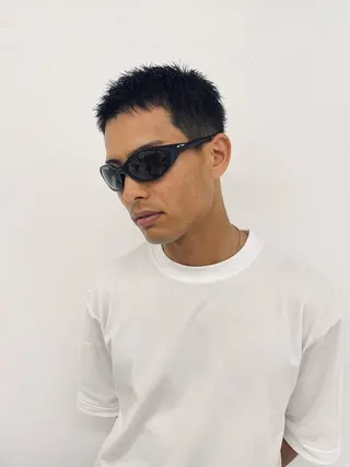 メンズ スパイキーパーマ 柏NO1 藤本葉のヘアスタイル