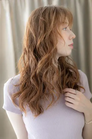ロング カラー パーマ クセ毛解決💠艶髪 縮毛矯正💠棚村竜太のヘアスタイル