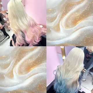 ロング 2次元カラー/ ブリーチMANATOのヘアスタイル