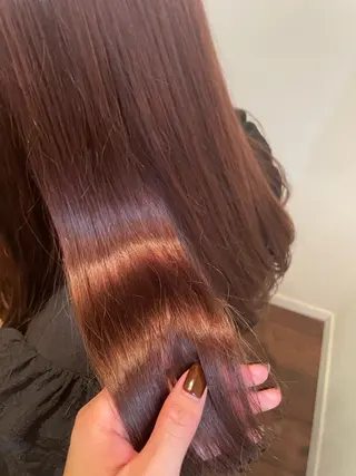 ロング カラー ヘアアレンジ 抜け感ボブ×パーマ |kazaneのヘアスタイル