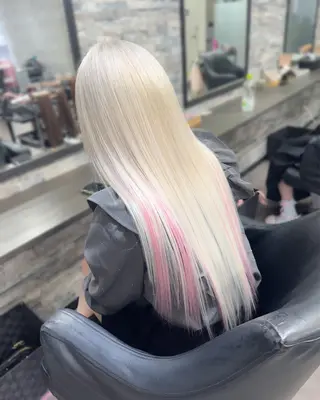 ロング カラー ハイトーンエクステ 🎩カズキ🎩のヘアスタイル