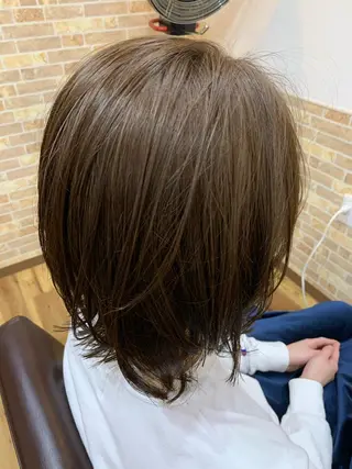 ミディアム カラー ヘアアレンジ ヘアーハウス テンプラードのヘアスタイル