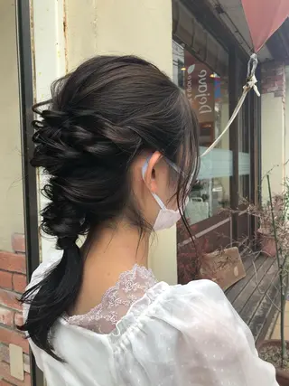 セミロング カラー ヘアアレンジ ✨🌿大人可愛い愛さ れhair🌿✨松本のヘアスタイル