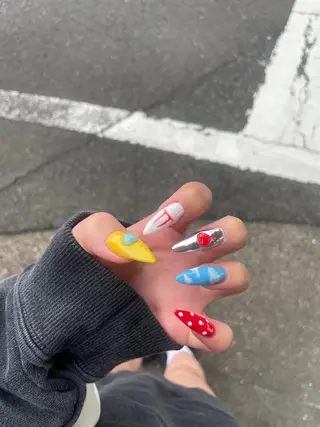 ネイル 33nail✴️栄 スミレ❇️Gel-xのネイルデザイン