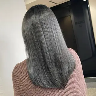 ミディアム カラー ヘアアレンジ 松井那津子 /ハイライトブリーチのヘアスタイル