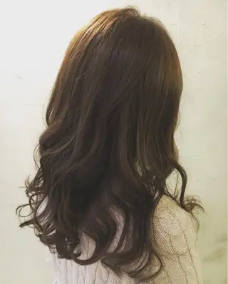 セミロング ロング カラー LoRE hair 四条河原町　西尾友里のヘアスタイル