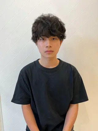 ショート パーマ メンズ 縮毛矯正/ 似合わせ/古津遼平のヘアスタイル