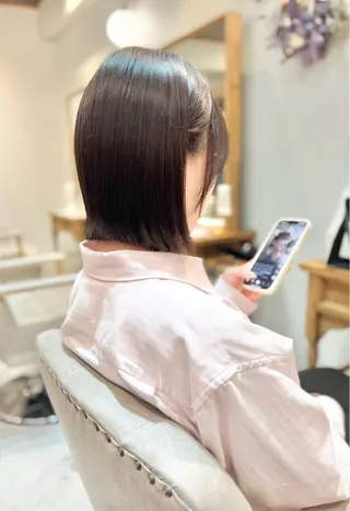 ミディアム ゆとり 茨木/大阪/パーマのヘアスタイル