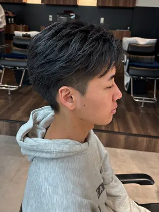 メンズ 保立/フェザーパーマ /メンズカット千葉のヘアスタイル