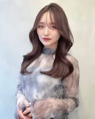 カラー 透明感カラー🌱‬‪ 結衣のヘアスタイル