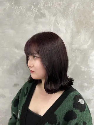 ミディアム カラー yuuna ✮ door whiteのヘアスタイル