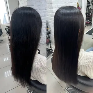 ロング パーマ ヘアアレンジ 縮毛矯正指名No.1 艶カラー/SHIMAのヘアスタイル