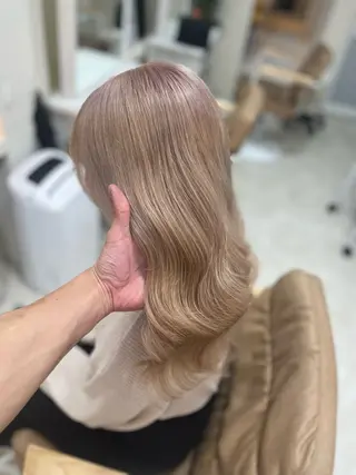 セミロング カラー メンズ 🧡可愛い色落ち🧡 ハイトーン特化🧡のヘアスタイル