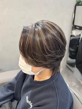 ショート カラー Salon de Qualia(サロンドクオリア)所属・ハイトーン/外国人風 カラー/メンズパーマのヘアスタイル