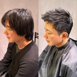 ショート メンズ ハイトーンショート 特化吉田義隆のヘアスタイル