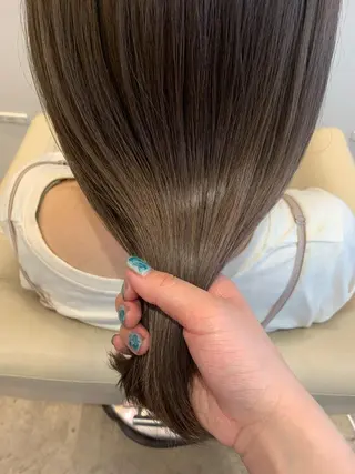 ミディアム カラー 【完全個室】髪質改善 暖色カラー/山崎唯奈のヘアスタイル
