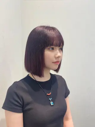 ミディアム カラー 堀越 美羽のヘアスタイル