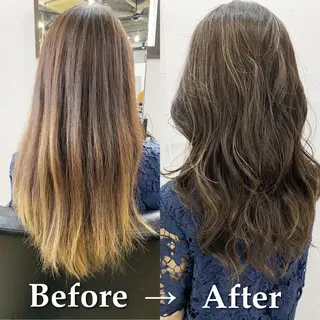 セミロング カラー 北間 寛哉のヘアスタイル