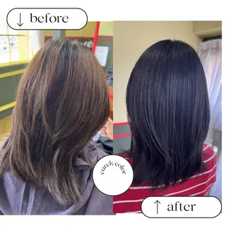 ミディアム カラー 米倉 麻衣のヘアスタイル