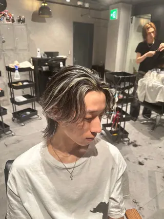 セミロング カラー ヘアアレンジ メンズ メンズヘア静岡 ✂︎Ryuheiのヘアスタイル