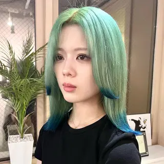 カラー 渋谷🎨ブリーチ特化 ×エクステ🎨レンのヘアスタイル