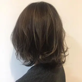 ミディアム カラー 小川 舜人のヘアスタイル