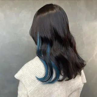 セミロング ❤️‍🔥シールエク ＋カラー京❤️‍🔥のヘアスタイル