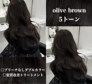 カラー 🤍ブリーチなし ブラウンhimi🤍のヘアスタイル