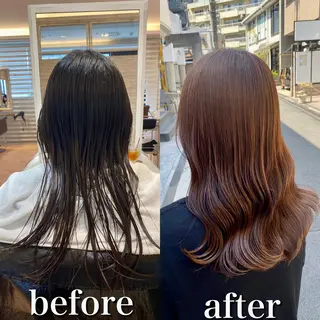 セミロング カラー 韓国系レイヤー特化 hiroのヘアスタイル