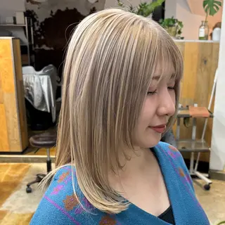 ミディアム カラー BELO OSAKA マオのヘアスタイル