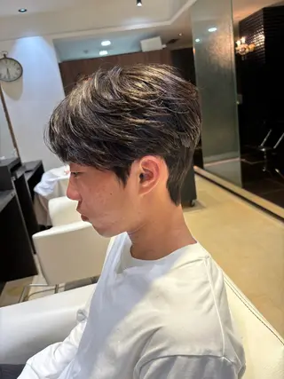 ショート パーマ メンズ カルマパーマ韓国ヘア shiryuのヘアスタイル