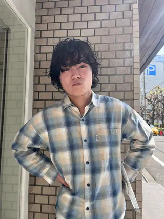 ミディアム パーマ メンズ トレンドヘア◎ 店長 清原佑太のヘアスタイル