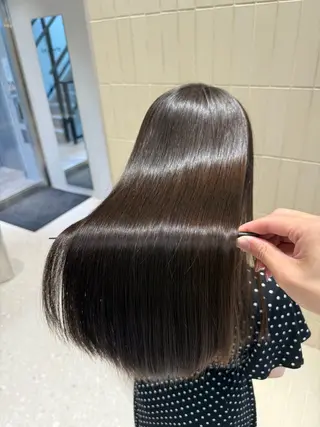 ロング パーマ ヘアアレンジ 縮毛矯正/髪質改善/ ブリーチ毛/木元渓太のヘアスタイル