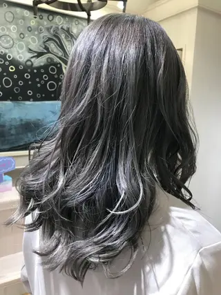 ロング カラー 松井 博徳のヘアスタイル