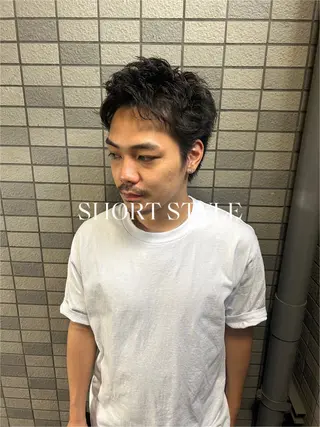 ショート パーマ メンズ 💈メンズ短髪特化 ✂︎伊藤大輝💈のヘアスタイル