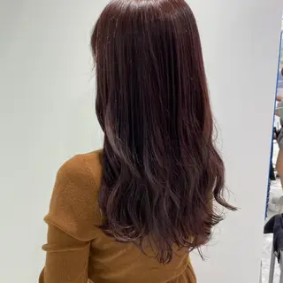 セミロング カラー パーマ ヘアアレンジ ネイル マツエク・マツパ 韓国風ベージュ🤎 赤みなし🌿横浜🤎のヘアスタイル