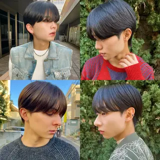 ショート カラー パーマ メンズ メンズ🍃ナチュラル 韓国風ヘアRENのヘアスタイル