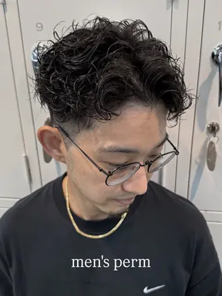 ショート カラー パーマ メンズ キッズ 栄💗レイヤーカット |パーマ|haruのヘアスタイル