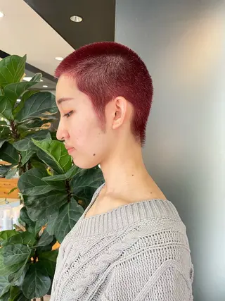 ショート カラー ハイトーン/レイヤー 似合わせ・ユキノのヘアスタイル
