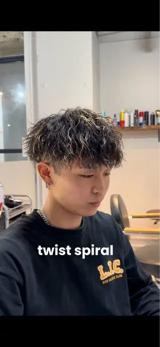 メンズ メンズパーマ 特化こうきのヘアスタイル