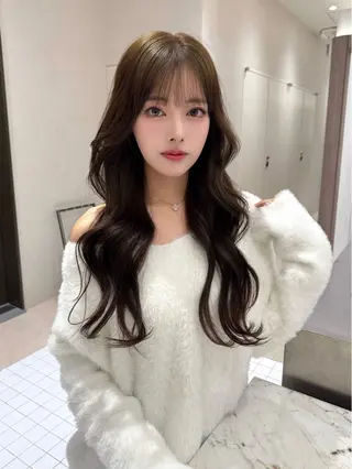 ロング カラー 韓国ヘア🤍顔周り/ 髪質改善✨/林遼一郎のヘアスタイル